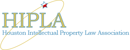 HIPLA Logo - Yellow serif type with blue outline and tagline underneath