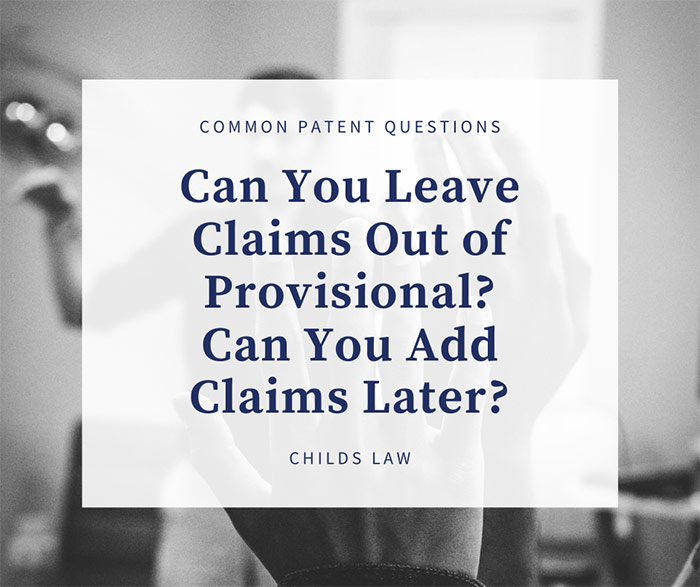 Can You Leave Claims Out of Provisional dark blue serif type over black and white image